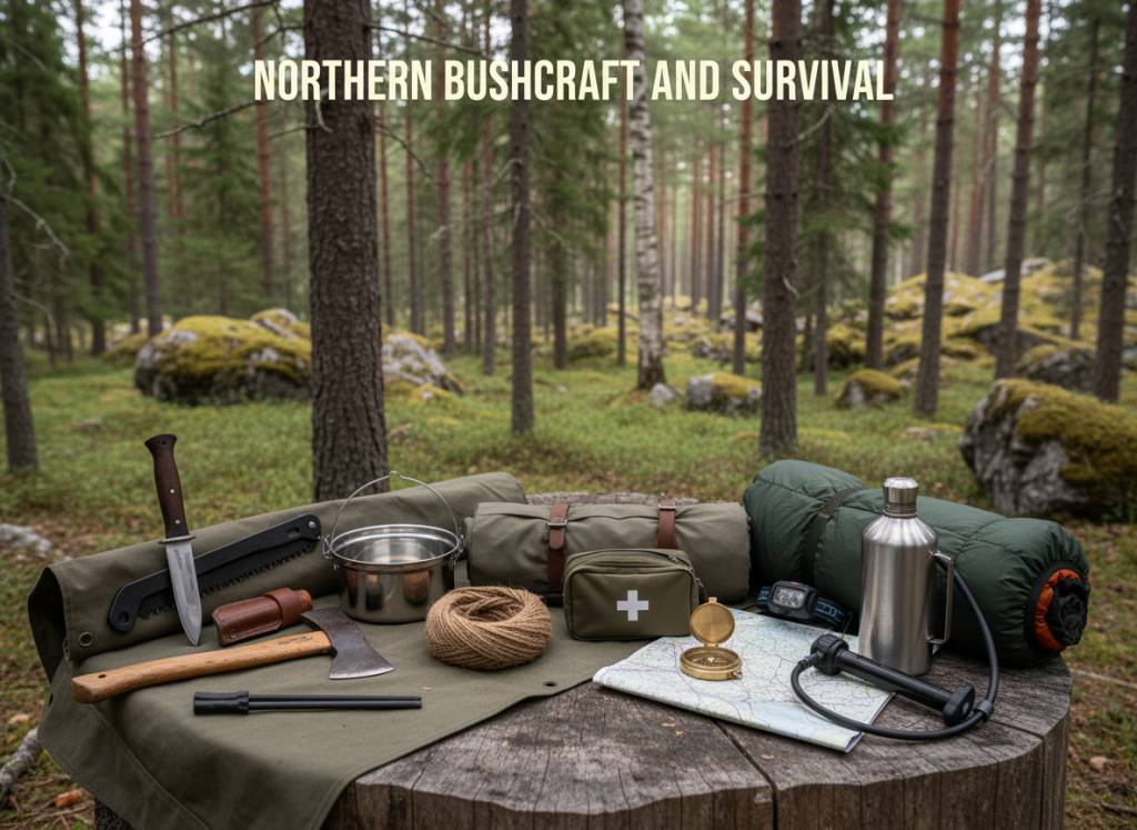 picture of several bushcraft items